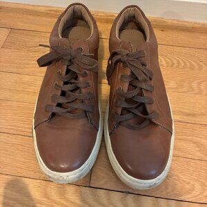 Banana Republic Brown Leather Lace-Up Sneakers Men's Size 9.5